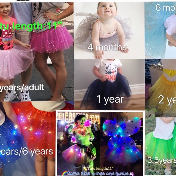 Light up tutu Sparkle LED Tutu Length 11" - Picture 8 of 8